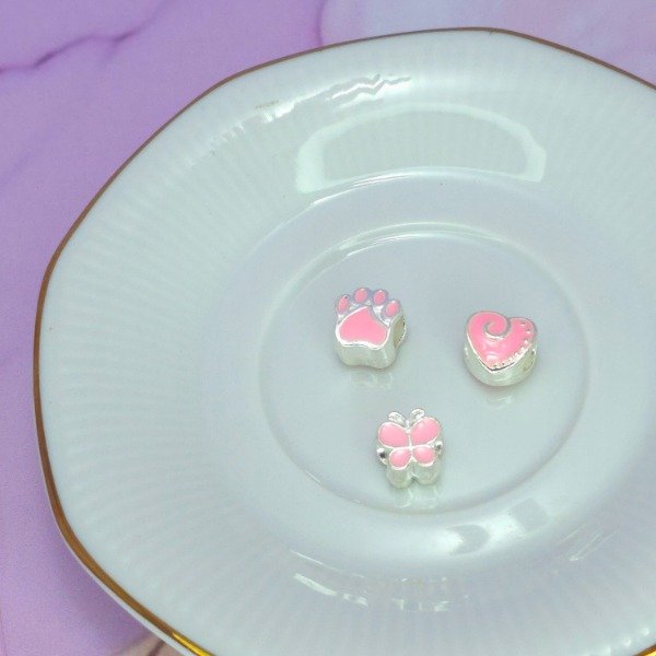 Producto - Charms formas esmaltado rosa