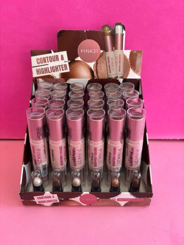 Producto - Caja x24uni. Contorno e iluminador pink21