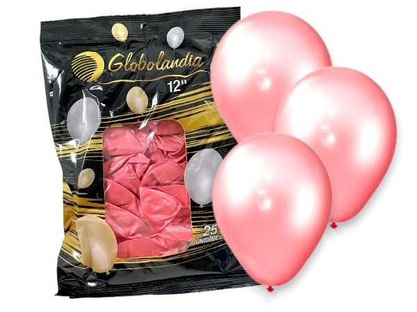 Producto - Globo Globolandia 12" Perlados Rosa x25 u.