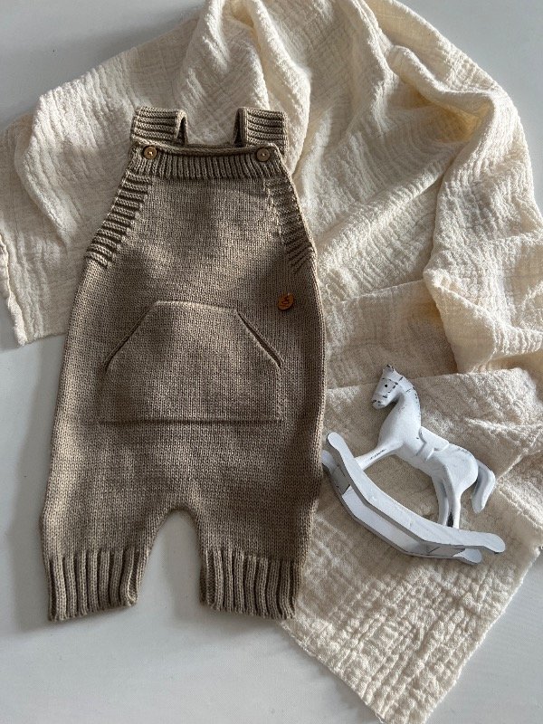 Producto - Jardinero BC tejido con bolsillo vizon