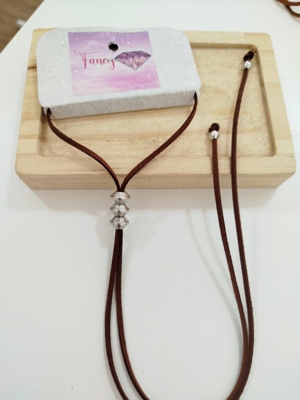 Producto - Choker lazo marron 0898