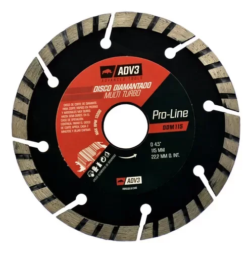 Producto - Disco Diamantado Corte Hormigón Mármol Ladrillo Cerámica 115mm ADV3