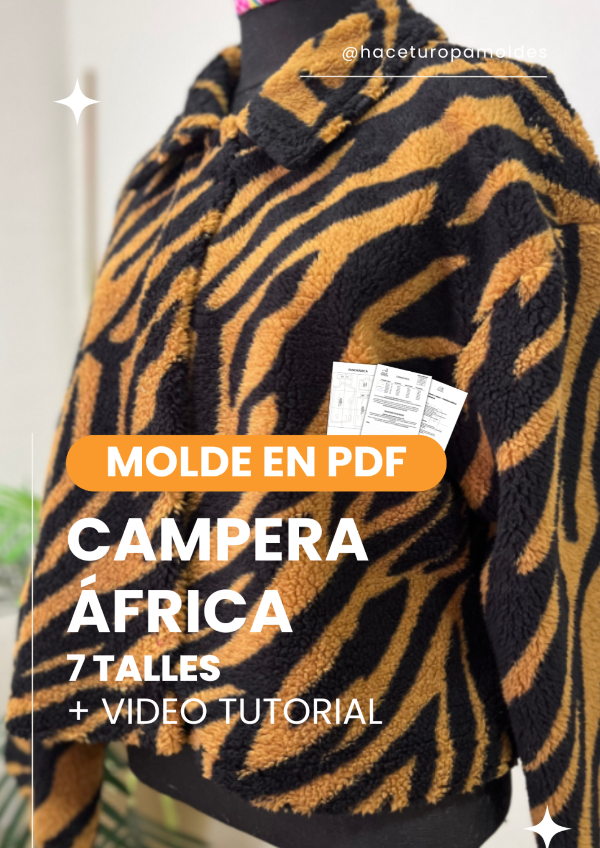 Producto - MOLDE CAMPERA ÁFRICA + VIDEO TUTORIAL