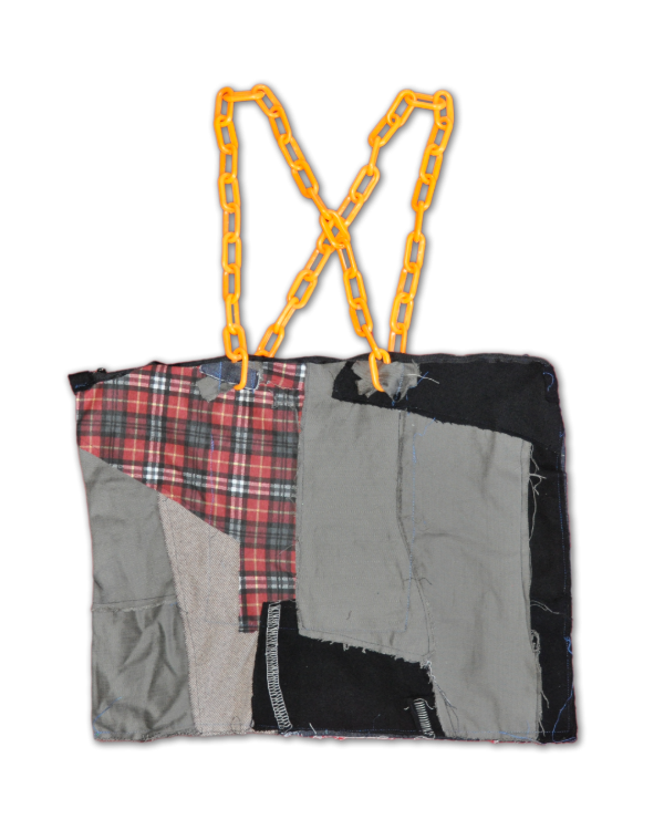 Producto - CARTERA PATCHWORK CON CADENAS DE PLASTICO - 1