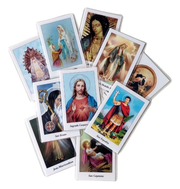 Producto - Estampas santorales plastificadas (10 x 6 cm)