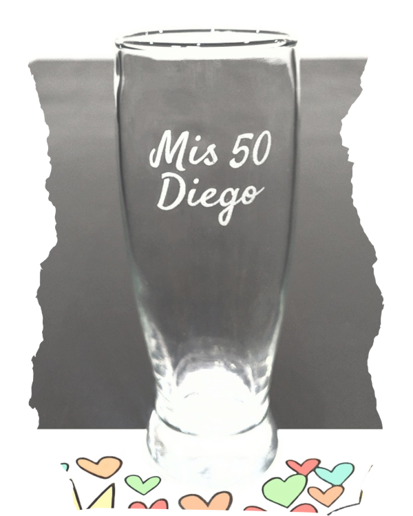 Producto - Vaso cervecero souvenirs 18 años X12