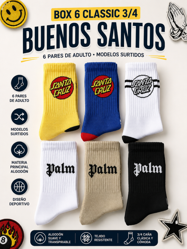 Producto - Pack x6 Classic 3/4 BUENOS SANTOS