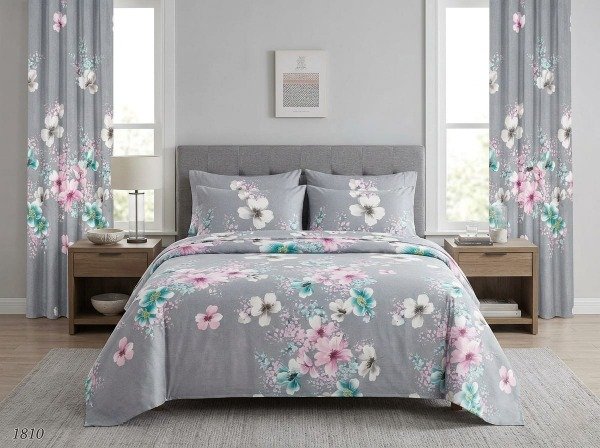 Producto - Sabanas  de 2 plazas y media con cortinas