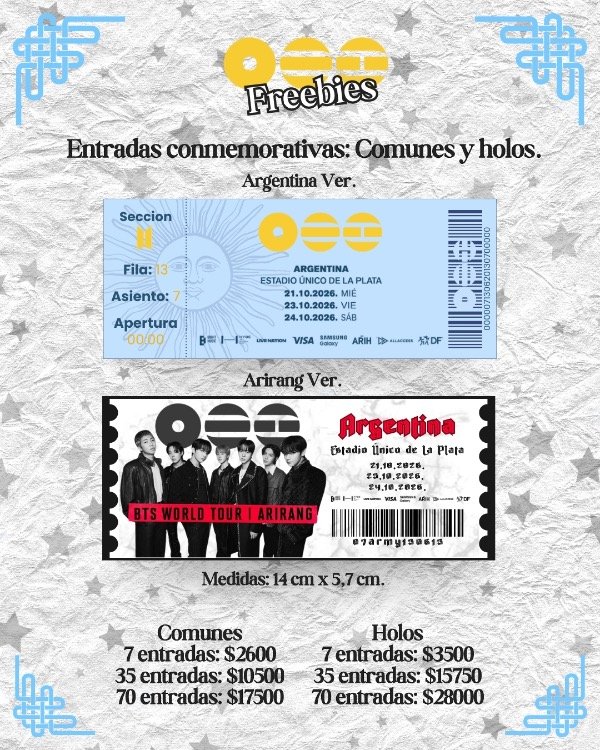 Producto - Freebies BTS: Entradas conmemorativas