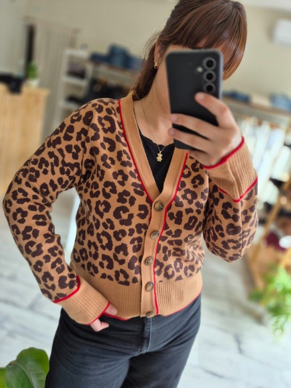 Producto - Cardigan Print Choco/Camel