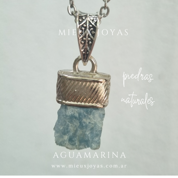 Producto - Dije Aguamarina con cadena acero