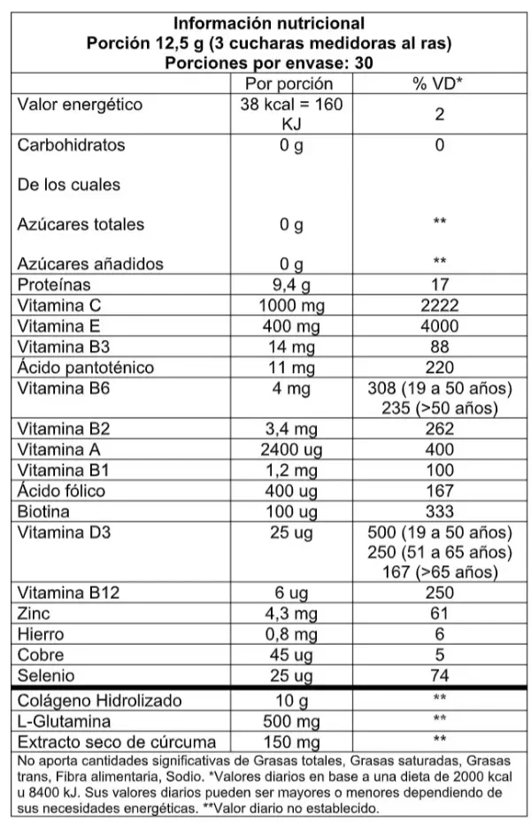 Producto - Vitatech Colágeno Hidrolizado Defense x 375g - 1