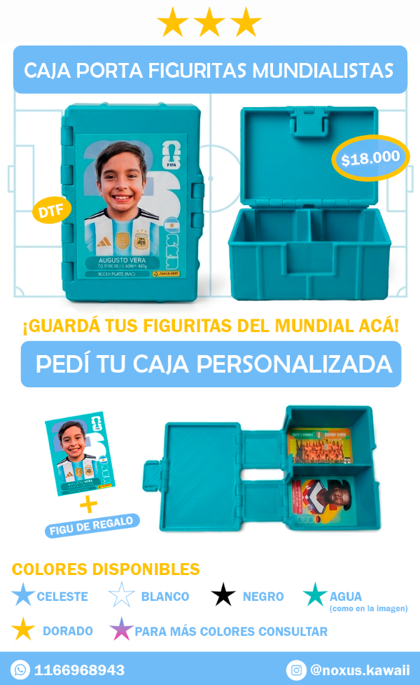 Producto - Caja porta figus mundial PERSONALIZADA