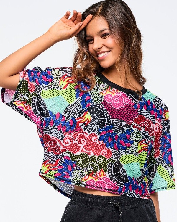 Producto - Eastern Flavor Boxy Dolman Crop Top
