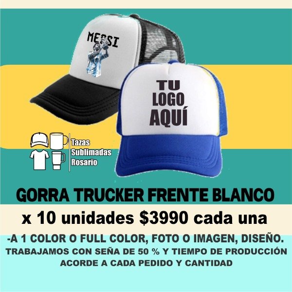 Producto - Gorras Trucker Frente blanco Personalizadas  Eventos, Despedidas y Empresas