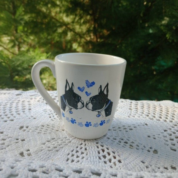 Producto - TAZA BOMBE DE CERÁMICA BLANCA DOS BULLDOG