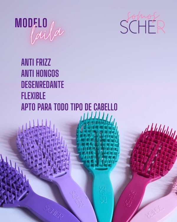 Producto - Cepillo Anti Frizz - Laila - Scher -