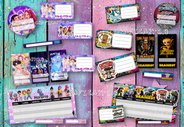 Producto - PACK DIGITAL DE ETIQUETAS ESCOLARES 2026