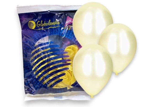 Producto - Globo Globolandia 12" Perlados Marfil x25 u.