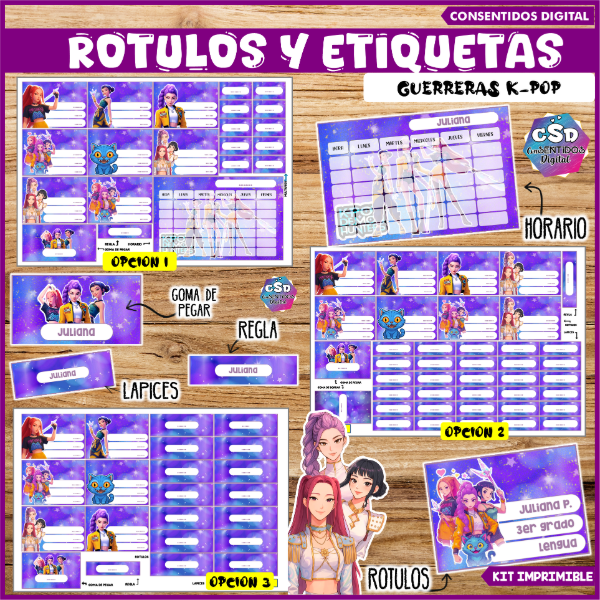 Producto - ROTULOS GUERRERAS K-POP