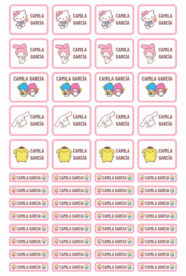 Producto - Etiquetas Escolares - Kitty and Friends