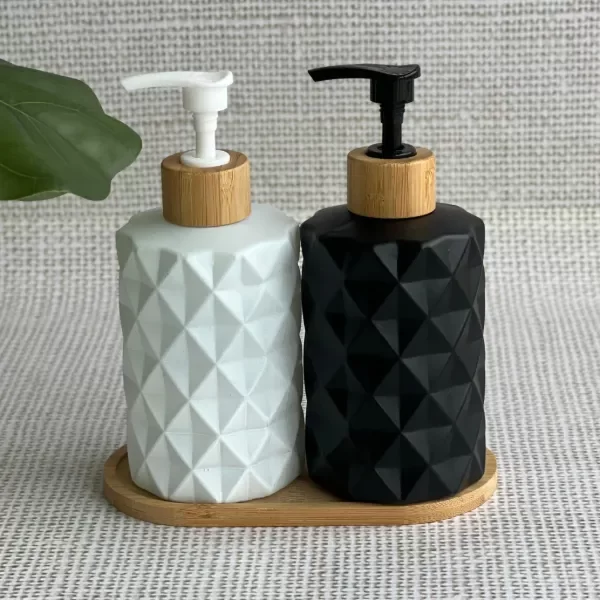 Producto - Set de 2 dispenser de baño bambu