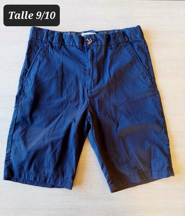Bermuda gabardina HyM talle 9/10 azul