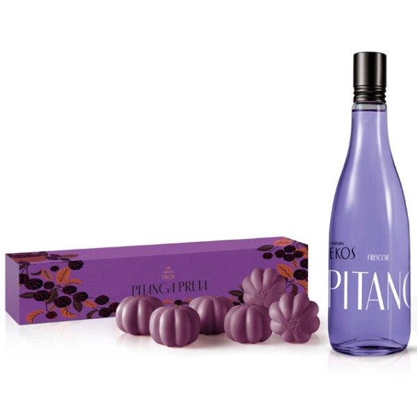 Producto - Kit Pitanga Preta: eau de toilette 150ml + jabones (6 de 25g) + bolsa regalo