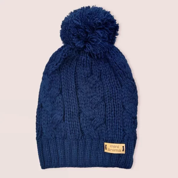 Producto - GORRO POMPON AZUL MARINO
