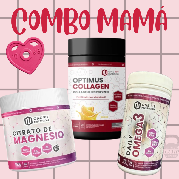 Producto - COMBO PARA MAMA FUERTE - Colageno, magnesio , omega 3