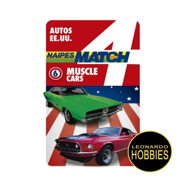 Producto - Cartas Retro Autos Estadounidenses - Muscle Cars Match 4 Original