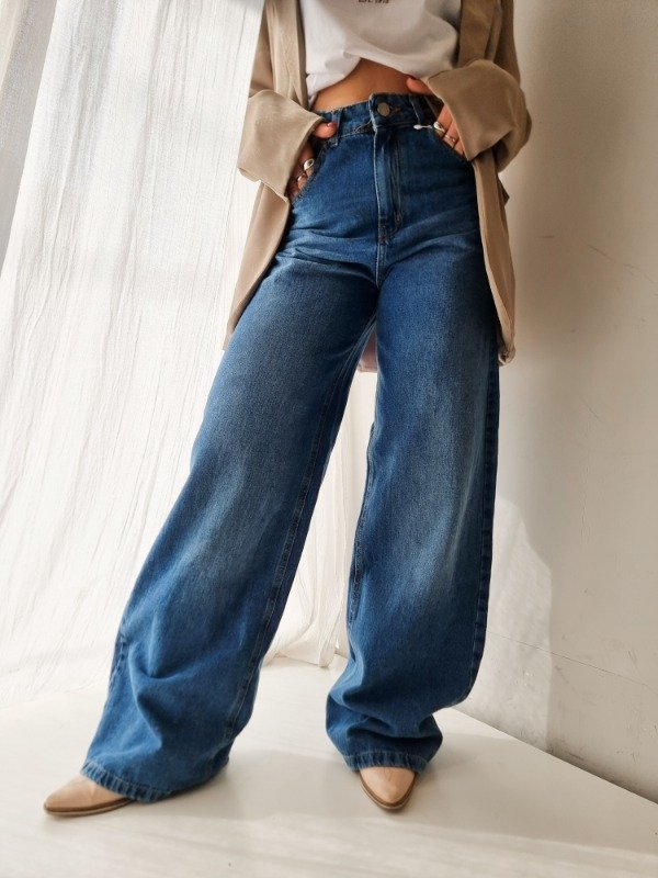 Producto - JEAN WIDE RIGIDO SEMIAZUL