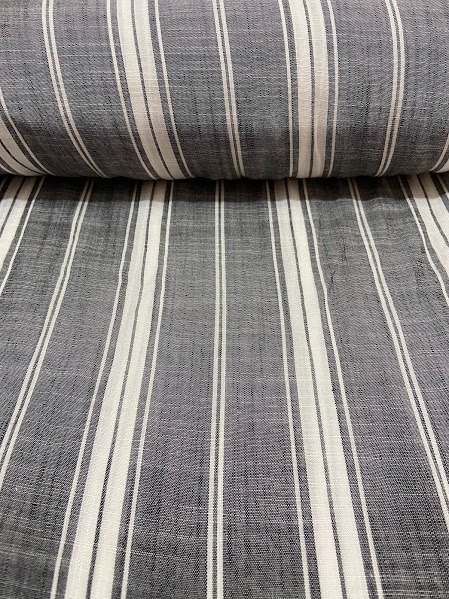 Producto - Lino rayas gris x metro