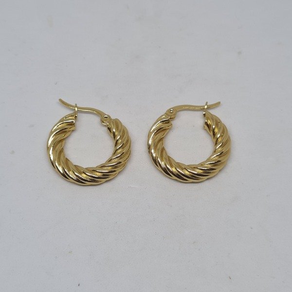 Producto - Argollas enroscadas doradas 14mm