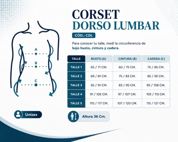 Producto - Corset Dorso Lumbar 36 CM - 2