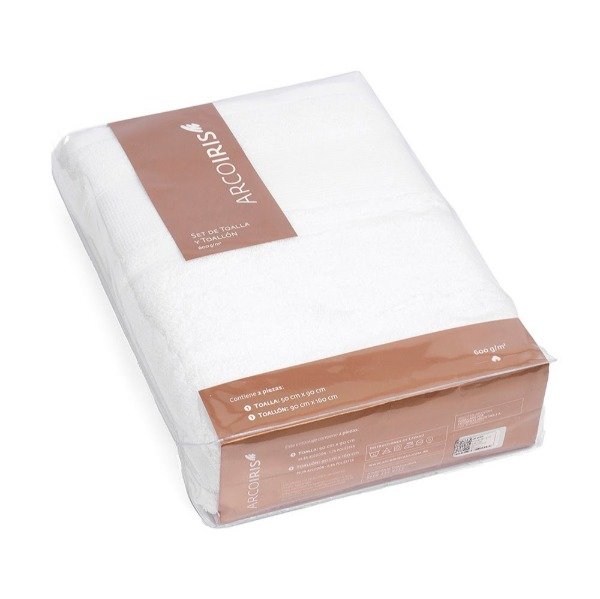 Producto - Juego de toallón y toalla Arco iris Edy. 600 Gr. Premium