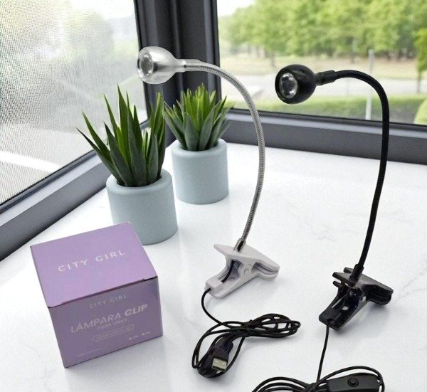 Producto - LAMPARA PARA UÑAS UV LED FLEXIBLE CON GANCHO SOFT GEL CITY GIRL