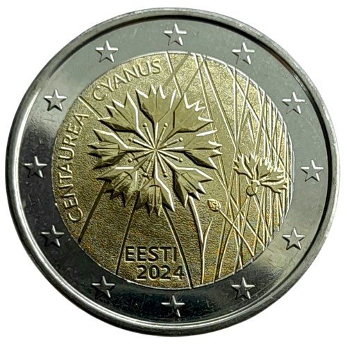 Producto - Estonia 2 Euros 2024 Flor Nacional UC#115 Unc