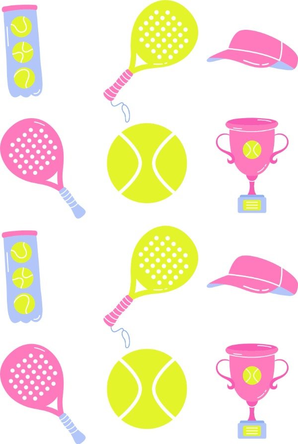 Producto - STICKERS PADEL ROSA FORMA X 12