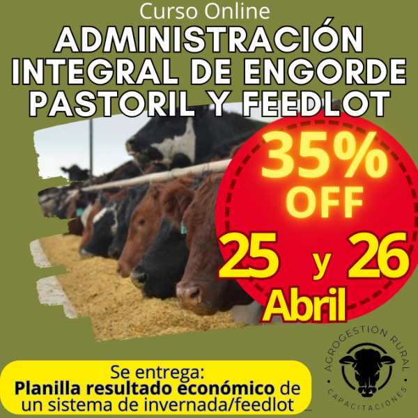 Producto - Curso Online: Administración Integral de Engorde Pastoril y Feedlot