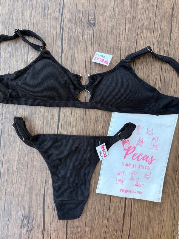 Producto - Bikini Pamplona Texturada - Negro