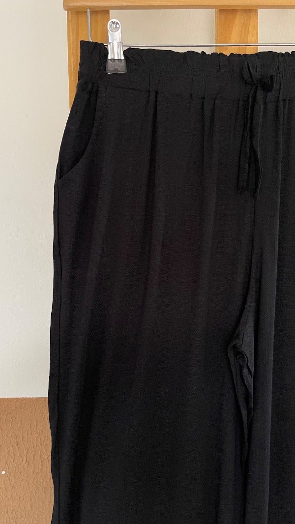 Producto - PALAZZO LINO SPANDEX NEGRO - 0