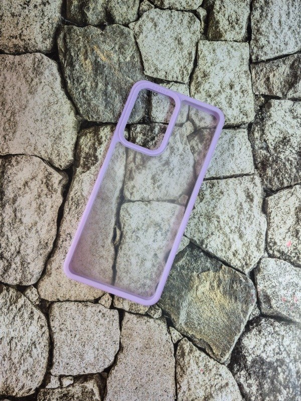 Producto - Funda bumper cristal borde color Moto G05/E15 lila