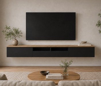 Producto - Mesa Tv Rack Flotante Nordico "FLY LALE" 200x34x30 Paraiso Laqueado! - 2