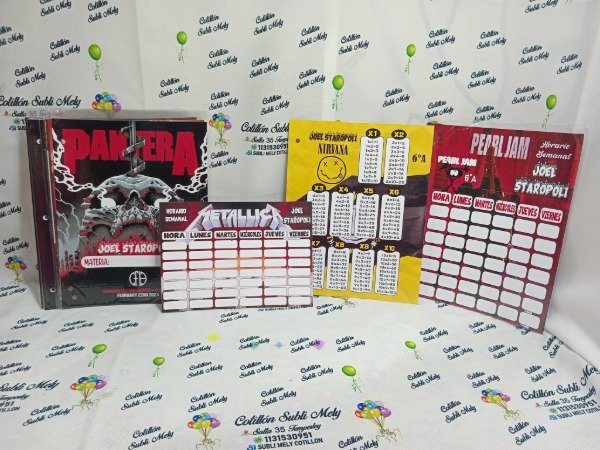 Producto - 5 ASIGNATURAS 1 HORARIO 15X20 1 HORARIO 20X25 1 TABLA