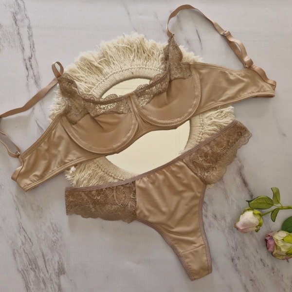 Producto - Conjunto microfibra c/ puntilla - talle 85