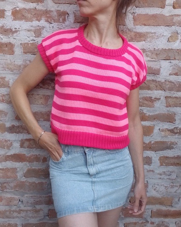 Producto - Chaleco Crop Fucsia (Talle M)