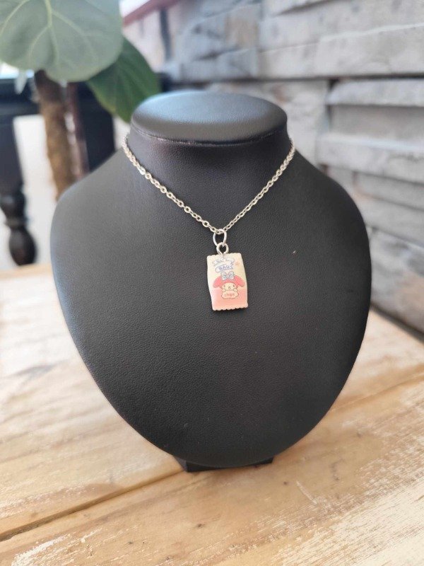 Producto - Collar melody rosa. Acero quirúrgico