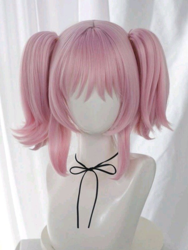 Producto - Peluca Rosa Madoka Magica con Accesorios (Soft Kanekalon)