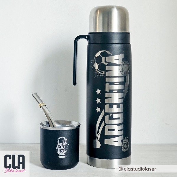 Producto - Kit Matero Argentina Termo + Mate + Bombilla